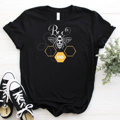 Bee kind t-shirt, Gift for women, Be kind, Nature Tee, Vegan tshirt, Bumblebee trendy summer and spring concept