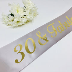 Birthday Sash, Personalised Any Age and Fabulous Sash