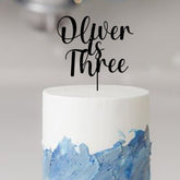 Birthday Wooden Cake Topper with Name and Age, Personalised Kids Party Decor, Custom First Birthday AF9