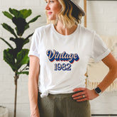 Birthday Year T-Shirt, Any Vintage Year, Unisex Birthday Top, Gift For Her Or Him