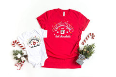 Christmas lights and hot chocolate T-shirts, 2020 Matching Family Christmas outfit