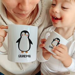 Christmas mug for kids and adults, Personalised Cute Xmas Gift, Family Matching Hot Chocolate