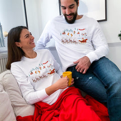 Christmas Scene Matching Family Christmas sweatshirt, ADULT and KIDS size UNISEX Xmas jumper