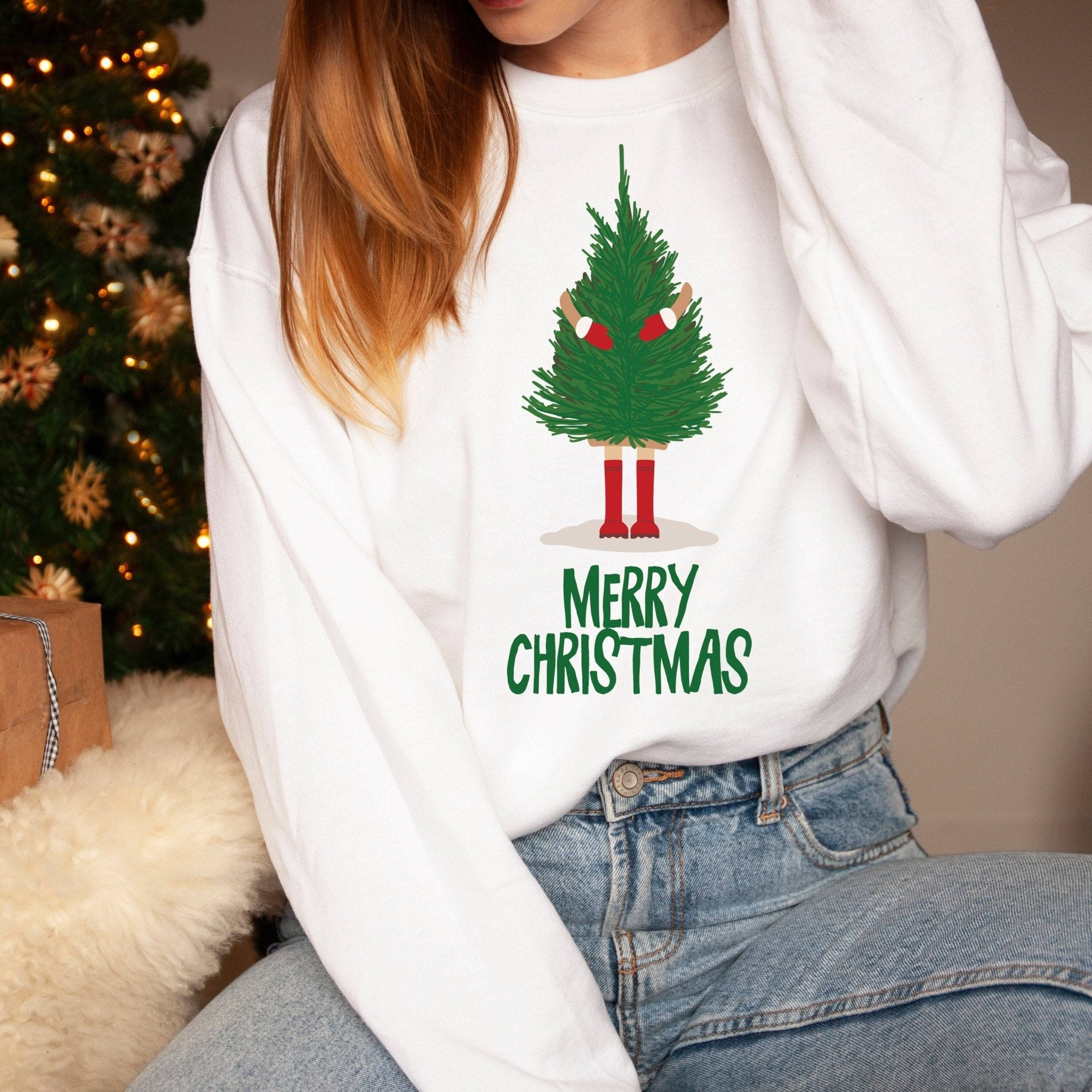 Christmas tree Merry Christmas jumper, Unisex Adult & Kids sizes, Matching Family jumpers