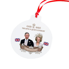 Coronation king and queen consort ornament, HM King Charles III Camilla gift, King souvenir