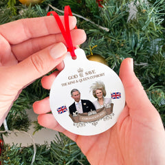 Coronation king and queen consort ornament, HM King Charles III Camilla gift, King souvenir