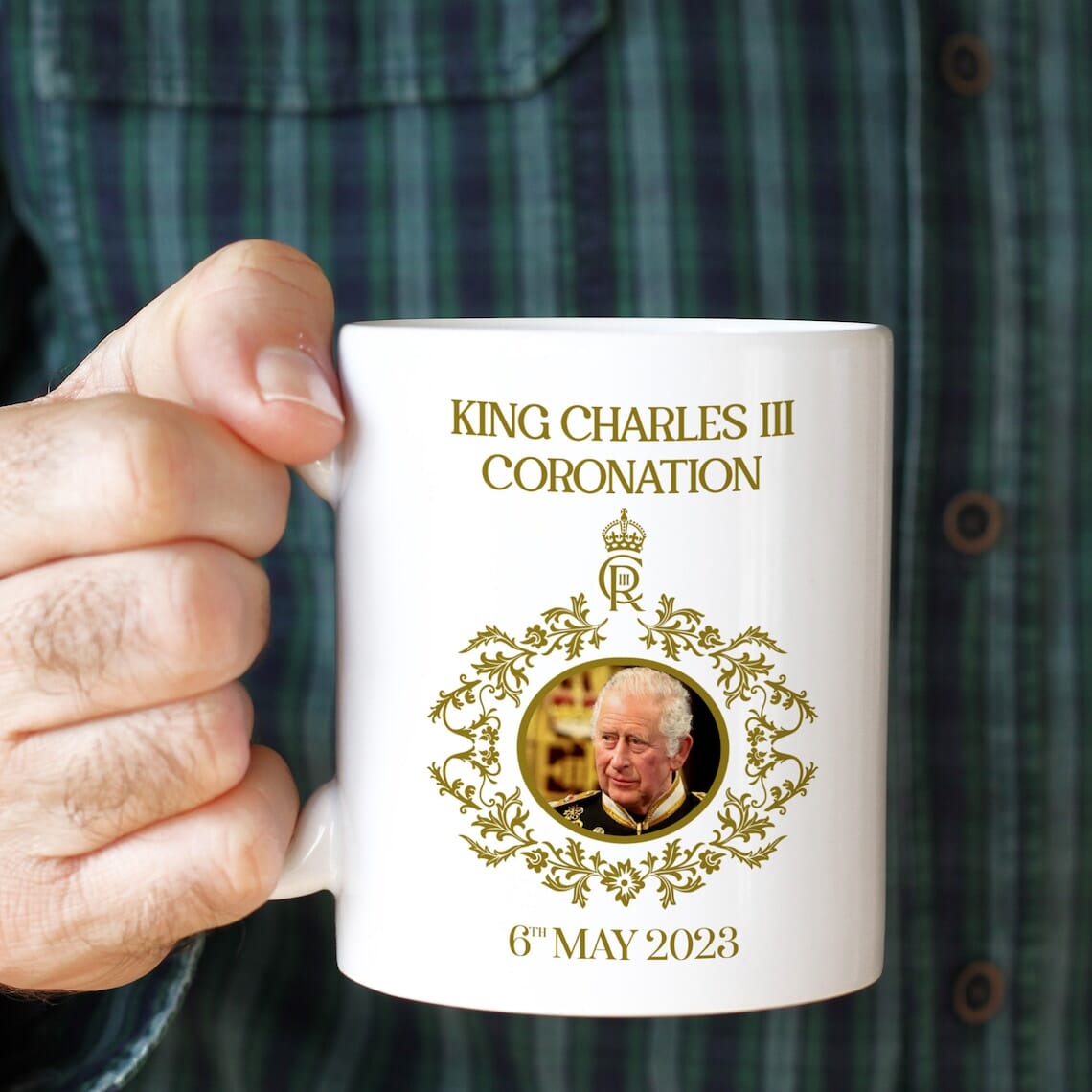 Coronation mug, HM King Charles III, God save the king, Commemorative cup Celebration gift