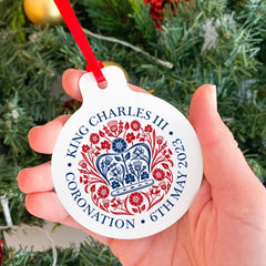 Coronation official emblem ornament, HM King Charles III gift for her him, King souvenir