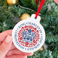 Coronation official emblem ornament, HM King Charles III gift for her him, King souvenir