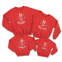 Cute Reindeer Matching Family Christmas Jumper, Family Christmas Pyjamas Top