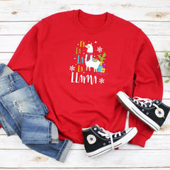 Fa la la la llama Christmas Jumper, Funny Matching Family Christmas Outfits