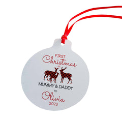 First Christmas as Mummy & Daddy ornament, 1st Xmas Decoration