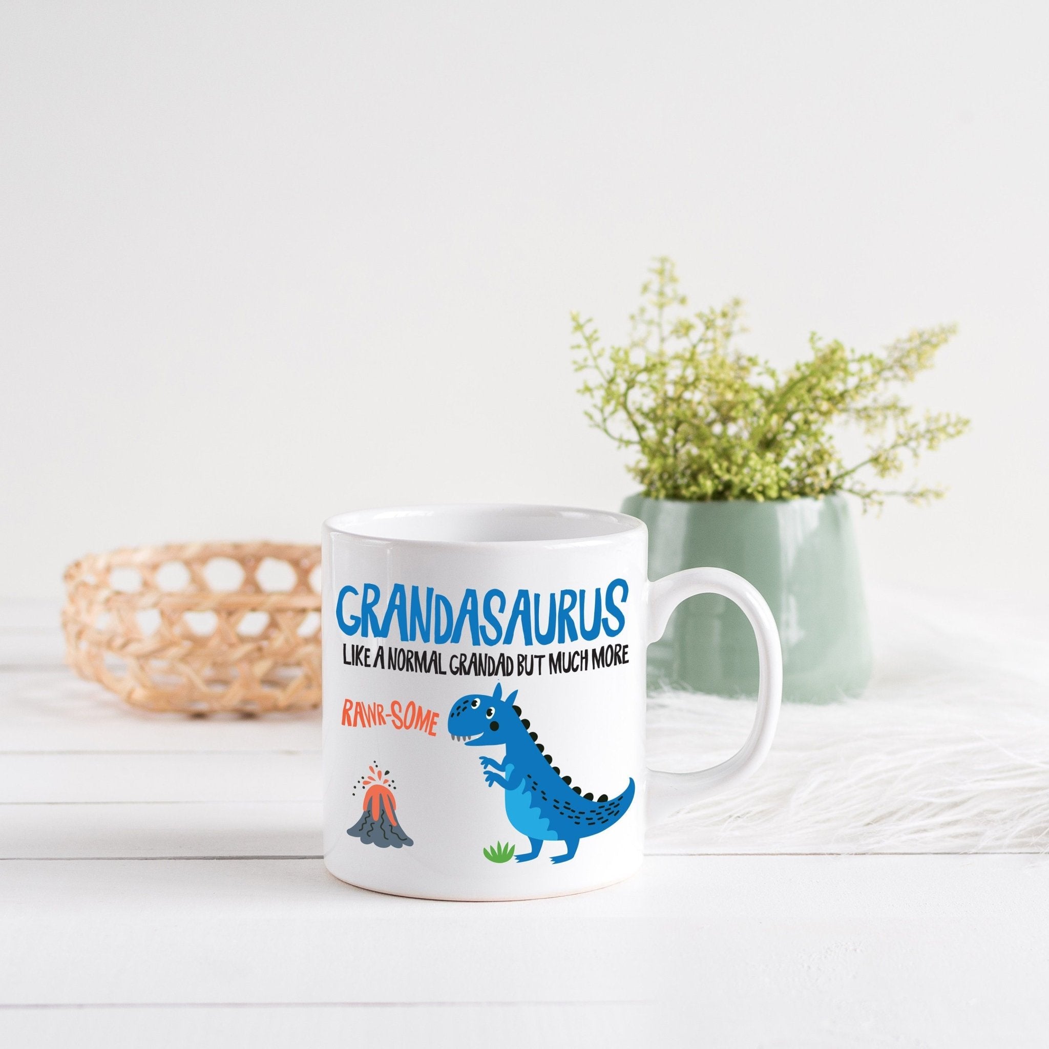 Funny grandad gift, Grandasaurus mug, First Father's Day gift, Grandpa Dinosaur Mug