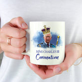 Funny King Charles III coronation mug with crown, God save the king