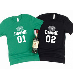 Funny St Patricks Day tee with beer glass, Irish, Green shamrock tee, Drunk tshirt