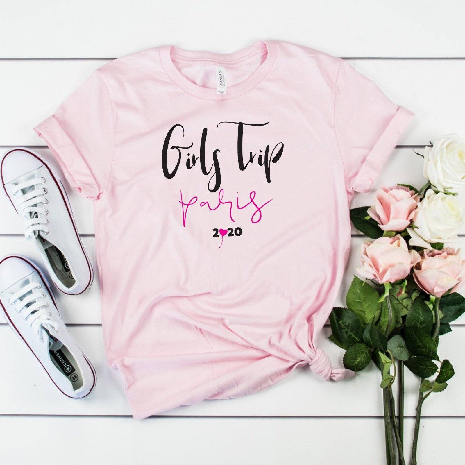 Girls trip T-shirt, CUSTOMIZE DESTINATION, Personalised vacation shirt, Girls weekend t shirt