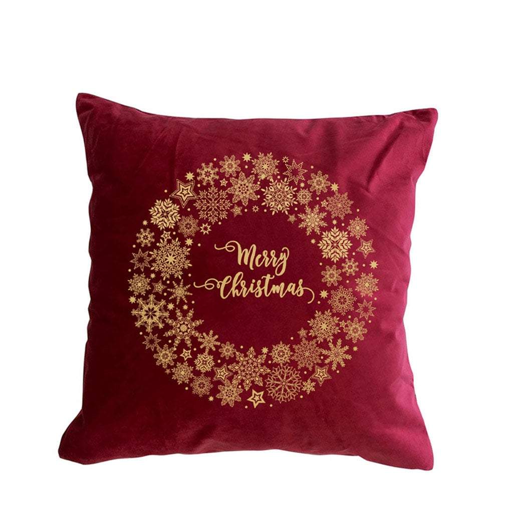 GOLD FOIL Merry Christmas luxury velvet Cushion, Christmas decor, 6 colours