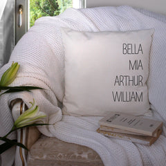 Grandma Or Mum Cushion With Family Names, Christmas Gift For Nanny Or Mother