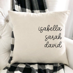 Grandma Or Mum Cushion With Family Names, Christmas Gift For Nanny Or Mother