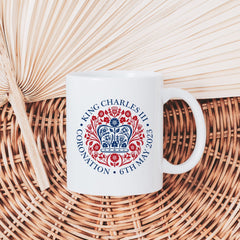 Hm King Charles Iii Coronation Official Emblem Mug, God Save The King, Celebration Gift For Her Him