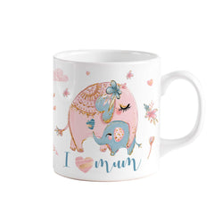 I love you mum mug, Mother's Day Gift, Mother and baby animals, First Mother's Day gift for mom