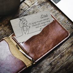I'll always be your little girl wallet card, Personalised Father's Day Gift, Custom Gift for Dad