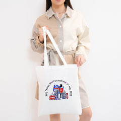 King Charles Coronation tote bag, Coronation shopping bag, Union Jack keepsake