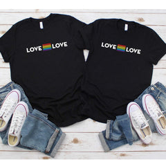 Love equal love pride t-shirt, UNISEX Rainbow tee, Pride gift, LGBT flag tshirt