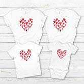 Love hearts matching Family Shirts, Valentine's days T shirt, First Valentine,Gift matching shirts