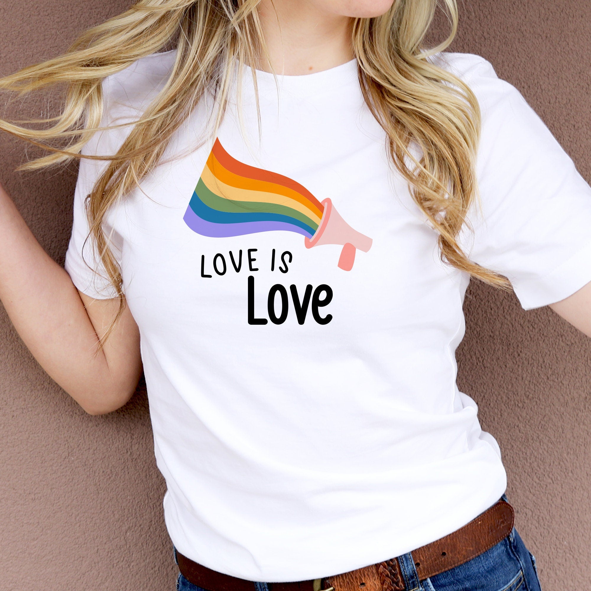 Love Is Love Pride T-Shirt, Unisex Tee, Rainbow Tee, Lgbtq+ Flag Tshirt