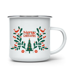 Merry Christmas Enamel Mug, Xmas Gift For Him Her Kids, Unbreakable Cup