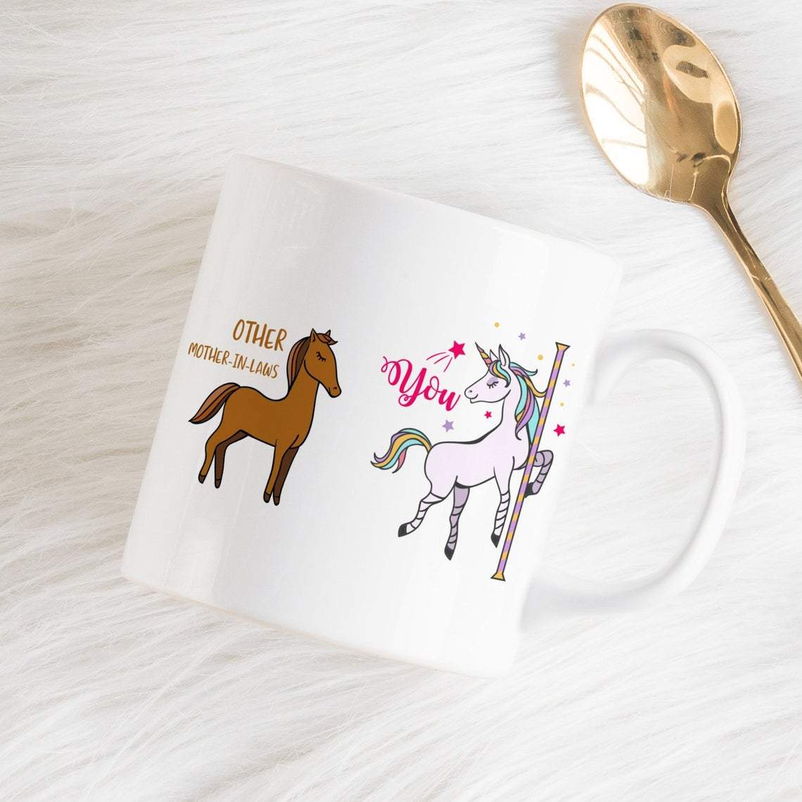 Mother - In - Law Mug, Funny Gift For Mother - In - Law, Horse And Unicorn