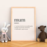 Mum Dictionary Definition poster, Mother's Day Gift, Gift for mum to be, Custom mom gift