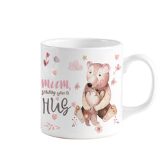 Mum sending you a hug mug, Cute Mother's Day Gift, Mother and baby, Mother Birthday Gift