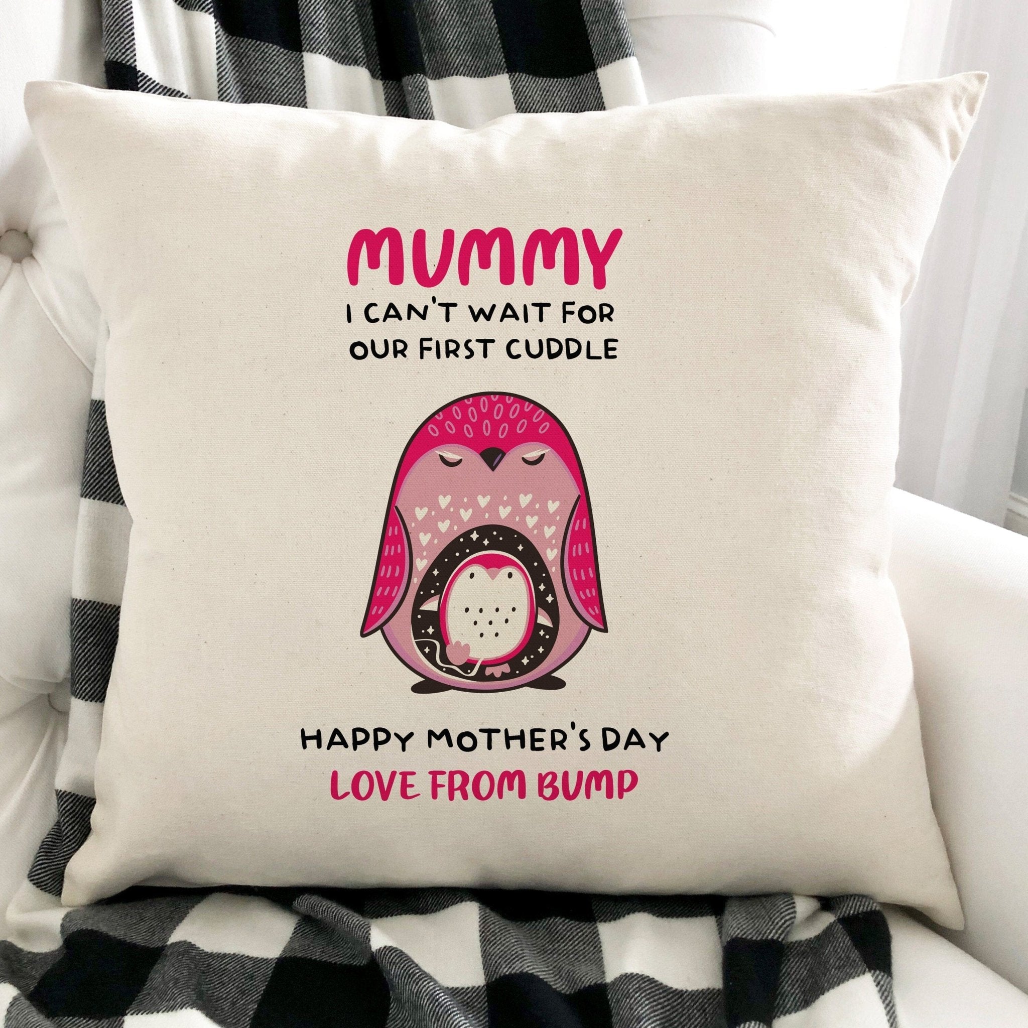 Our First Cuddle Cushion, Love From The Bump Gift, Pillow, First Mother'S Day Gift, New Mum
