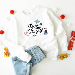 Peace, love, joy Christmas jumper, Unisex Adult & Kids sizes, Be kind Xmas gift