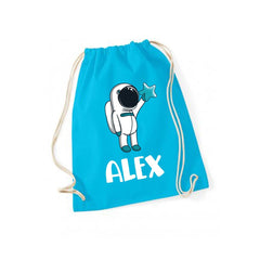 Personalised 100% cotton PE bag with kids name, Back to school, Swimming kit