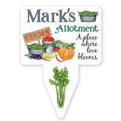 Personalised Allotment Sign, Gift for her him, Grandma's Mum's Dad's Vegetable Garden Marker Decor
