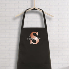 Personalised apron with name and initial, Name kitchen apron for women
