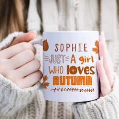 Personalised Autumn Mug With Name, Autumn Lover Birthday Gift, Pumpkin Decor Fall Coffee Cosy