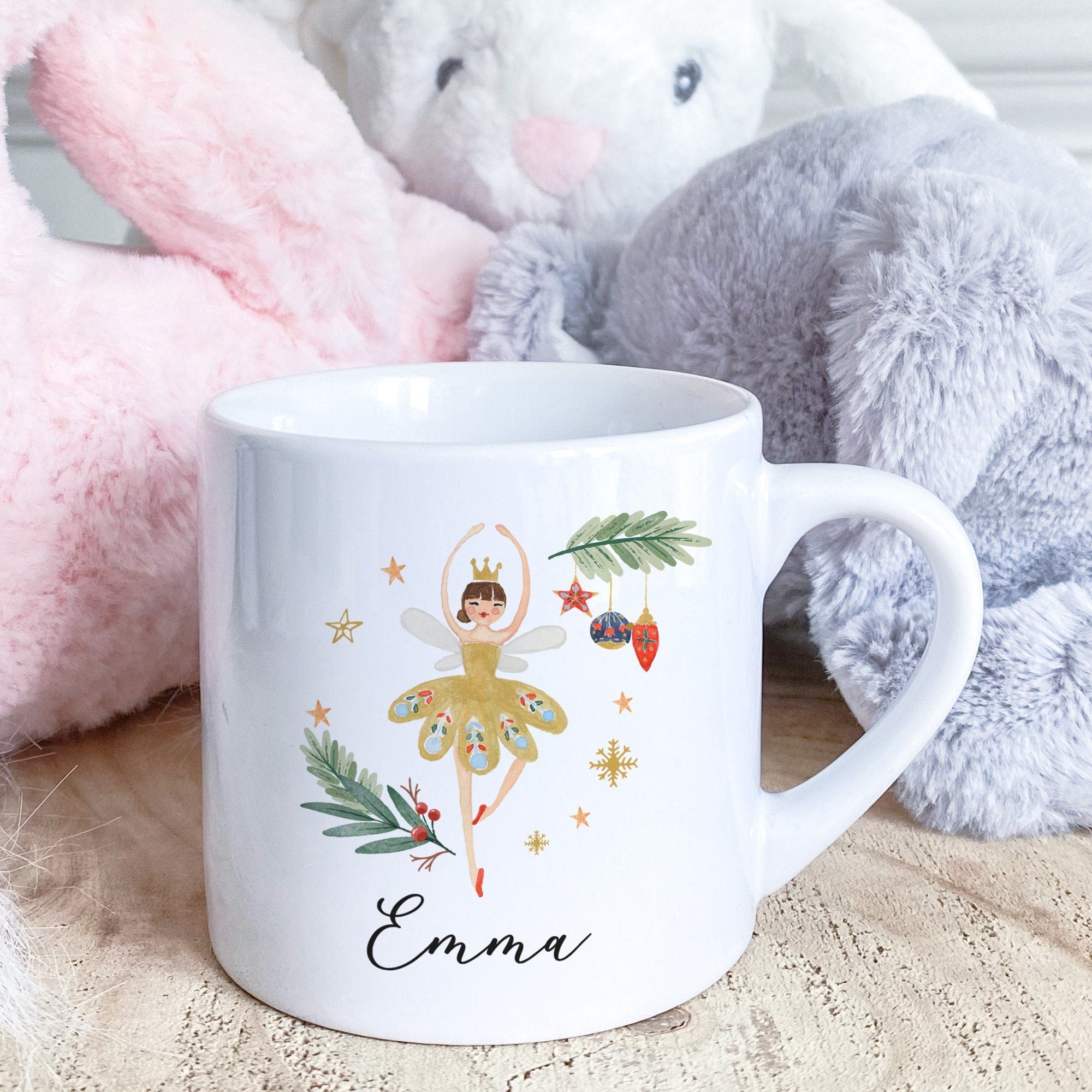 Personalised Ballet Christmas Kids Mug with child's name Gift For Girl or Boy