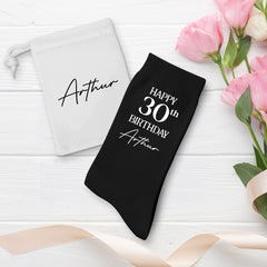 Personalised Birthday Socks With Name And Age, For Men, Birthday Gift For Men Gift For Him