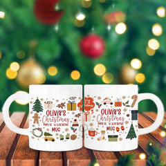 Personalised Christmas Movie Watching Mug, Gift For Her, Xmas Hot Chocolate Mug