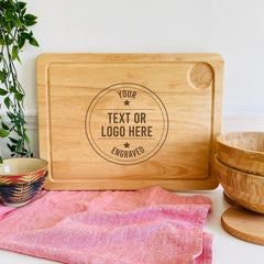 Personalised Custom Engraved Wooden Chopping Board, Your Text Or Your Logo, Meat Board, Gift For Him Her