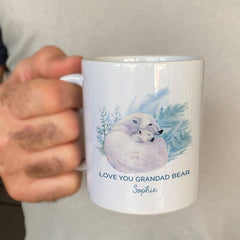 Personalised Daddy Bear Mug With Name, Gift For Dad, Father'S Day Gift Papa Dada Bear, First Fathers Day Present