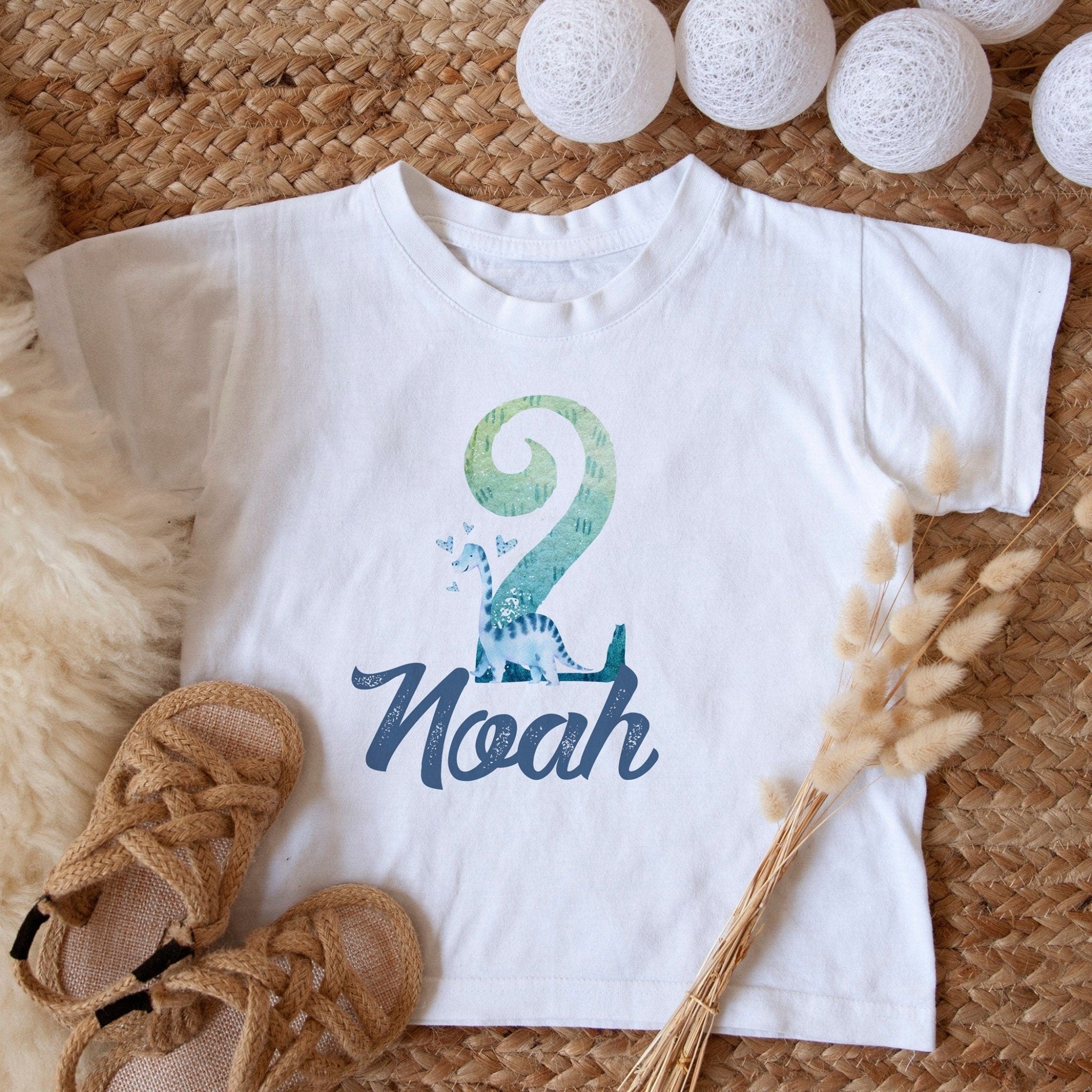Personalised Dinosaur Kids Birthday T-Shirt, Pink Or Blue Options, Boy Girl Tshirt Top With Name