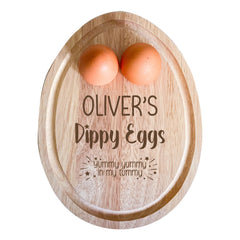 Personalised Dippy Egg Board With Name, Gift For Kids, Christmas And Birthday For Son Daughter