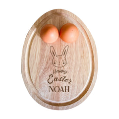 Personalised Easter Breakfast Board, Dippy Egg Board With Name, First Easter Bunny Gift For Kids Children