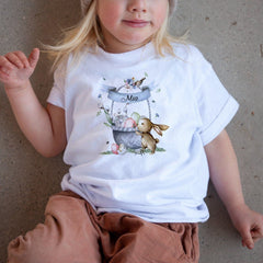 Personalised Easter T-Shirt for Kids with name, Baby boy girl design, Children 1st Gift