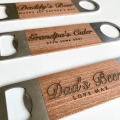 Personalised engraved stainless steel bottle opener, Gift for dad, Father's Day gift for daddy